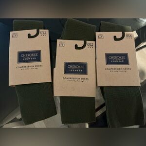 Cherokee Olive Compression Socks 3 pair